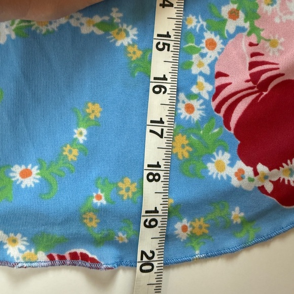 Y2K Tommy Hilfiger Hawaiian Spaghetti Strap Coastal Blue and Red Camisole Large - Picture 7 of 10